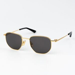 NEW Bottega Veneta BV1301S 001 Gold Grey Split Panthos Unisex Sunglasses